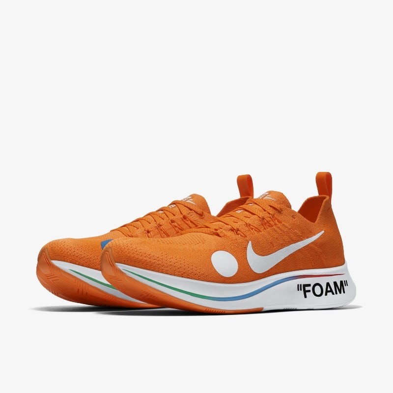 nike zoom off white orange